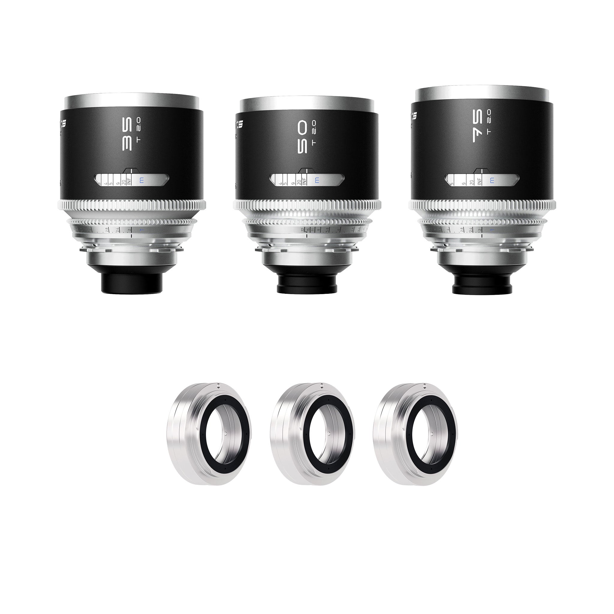 Mantis 1.33X Full Frame Anamorphic 35/50/75 3-lens set (EF/RF/L/X/Z)