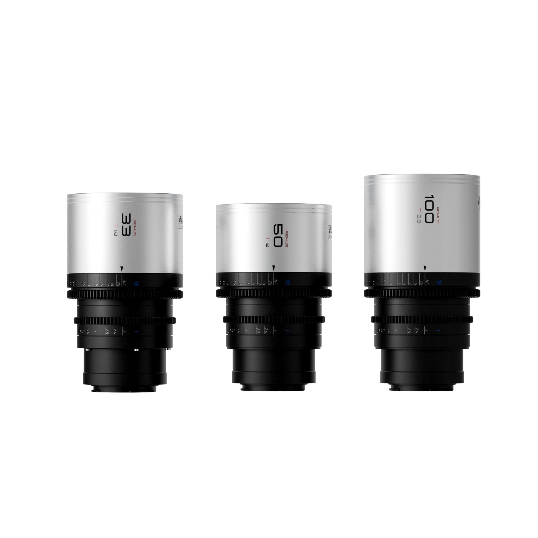 Remus-M 1.5x Full Frame Anamorphic 3 Lens Set 33/50/100mm (E)