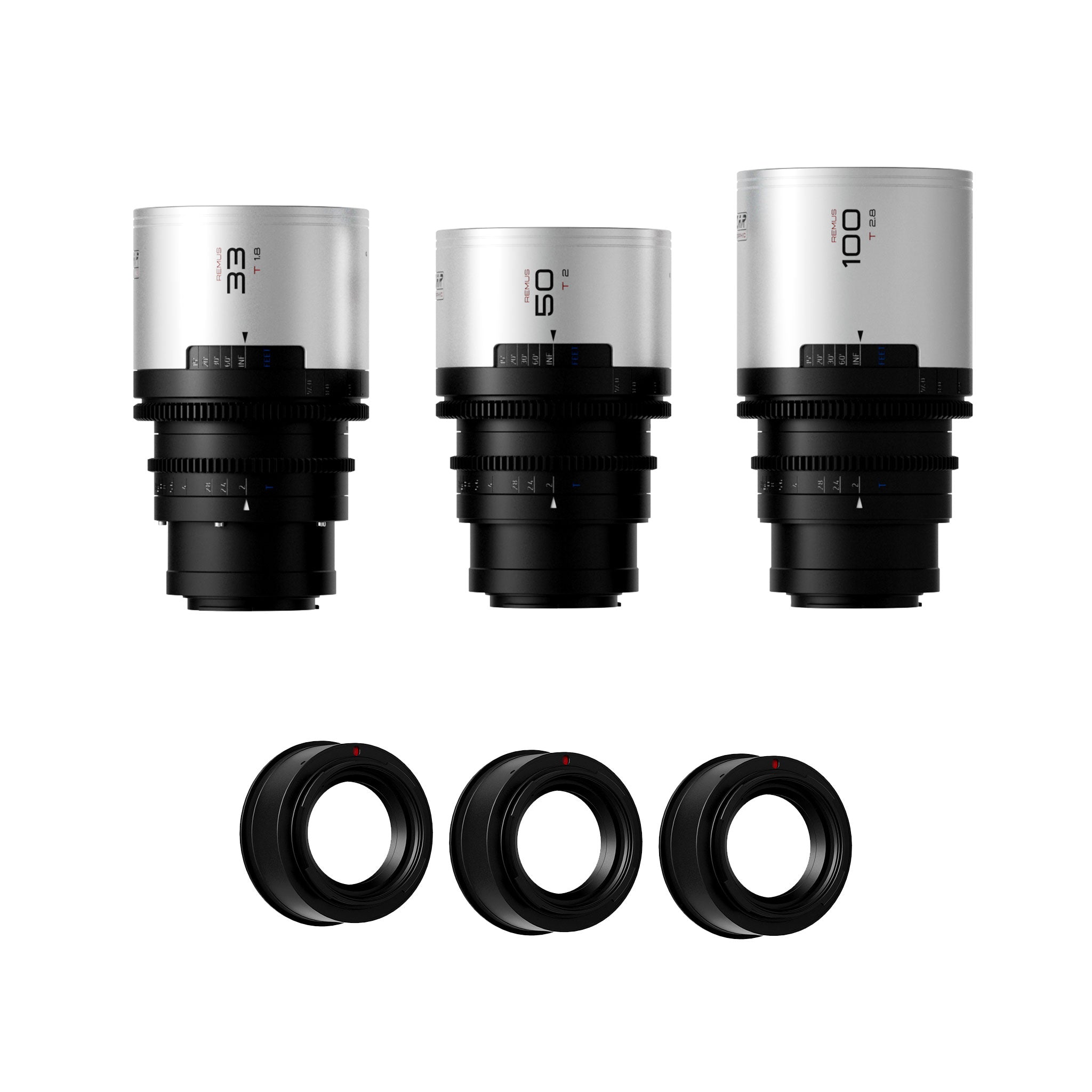 Remus-M 1.5X Full Frame Anamorphic 3 lens Set 33/50/100m (RF/L)