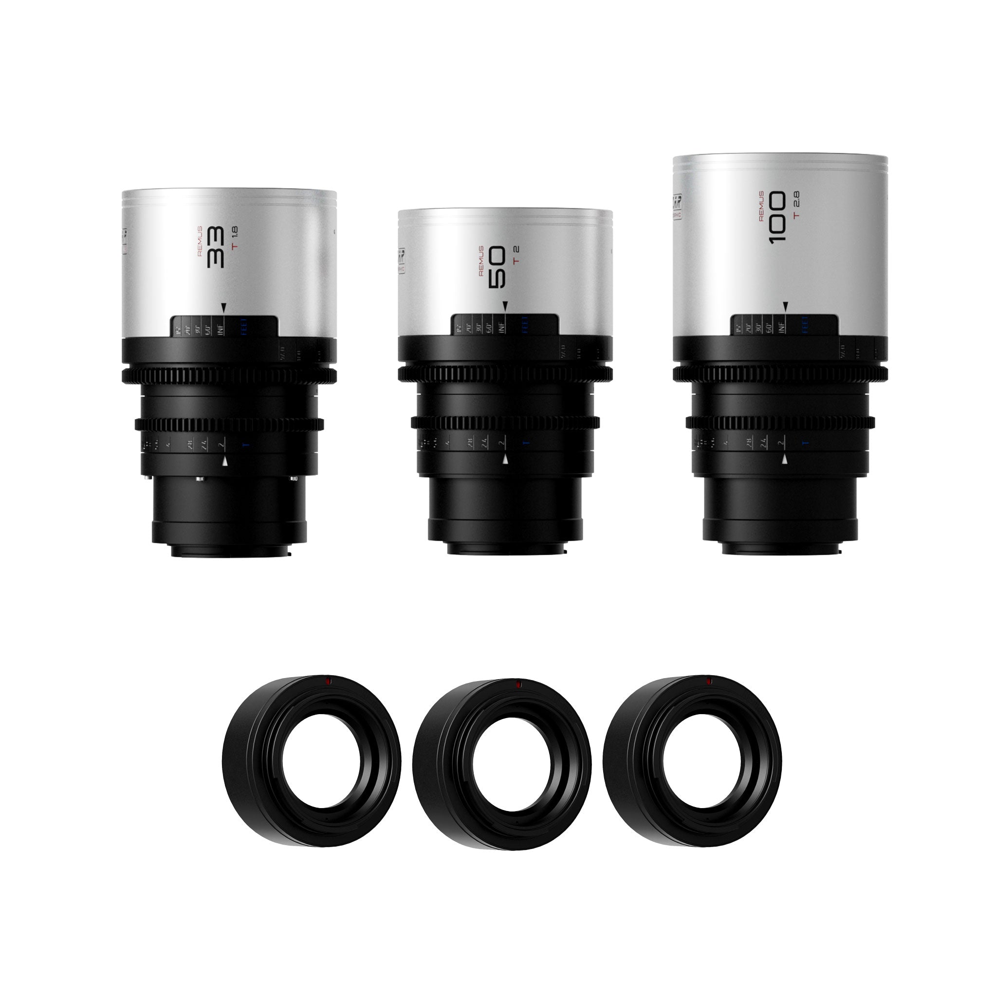 Remus-M 1.5X Full Frame Anamorphic 3 lens Set 33/50/100m (RF/L)