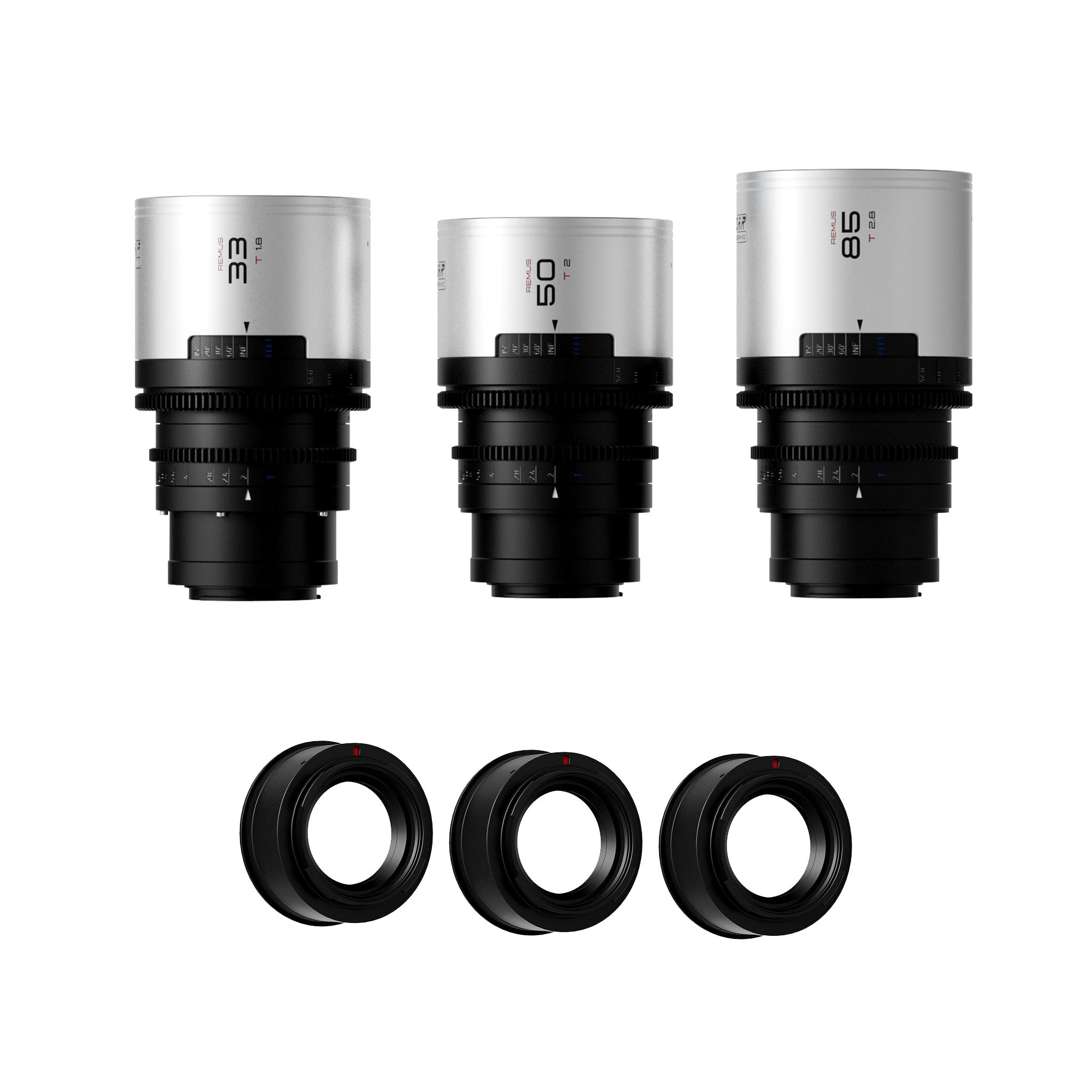 Remus-M 1.5X Full Frame Anamorphic 3 lens Set 33/50/85mm (RF/L)