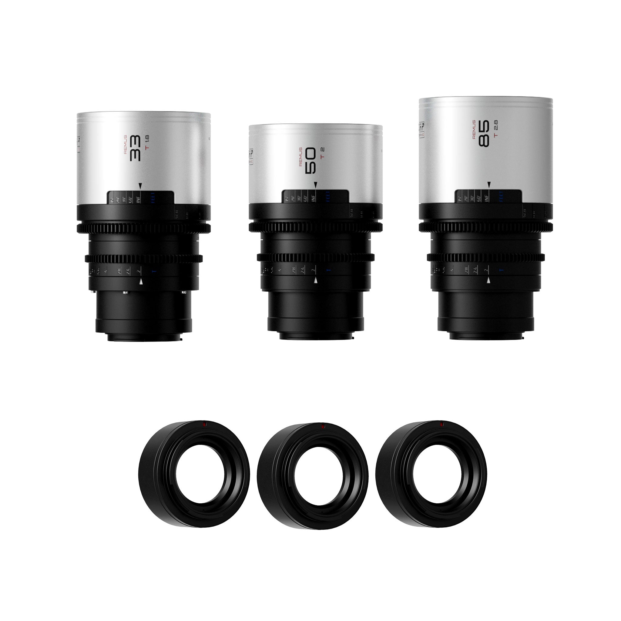 Remus-M 1.5X Full Frame Anamorphic 3 lens Set 33/50/85mm (RF/L)