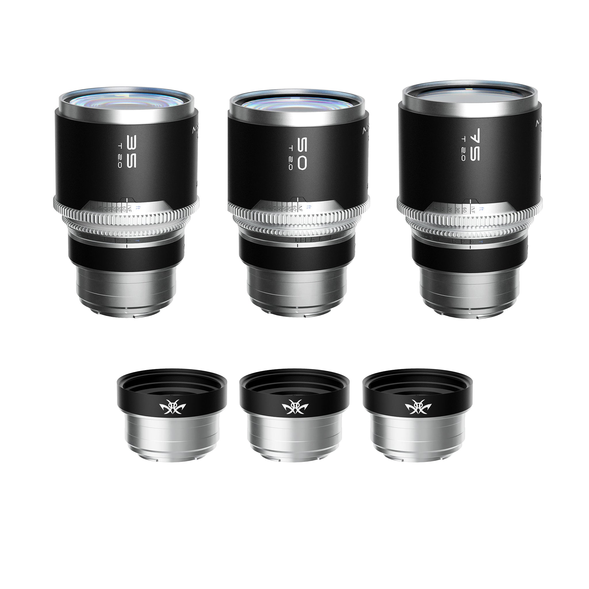 Mantis 1.33X Full Frame Anamorphic 35/50/75 3-lens set (EF/RF/L/X/Z)