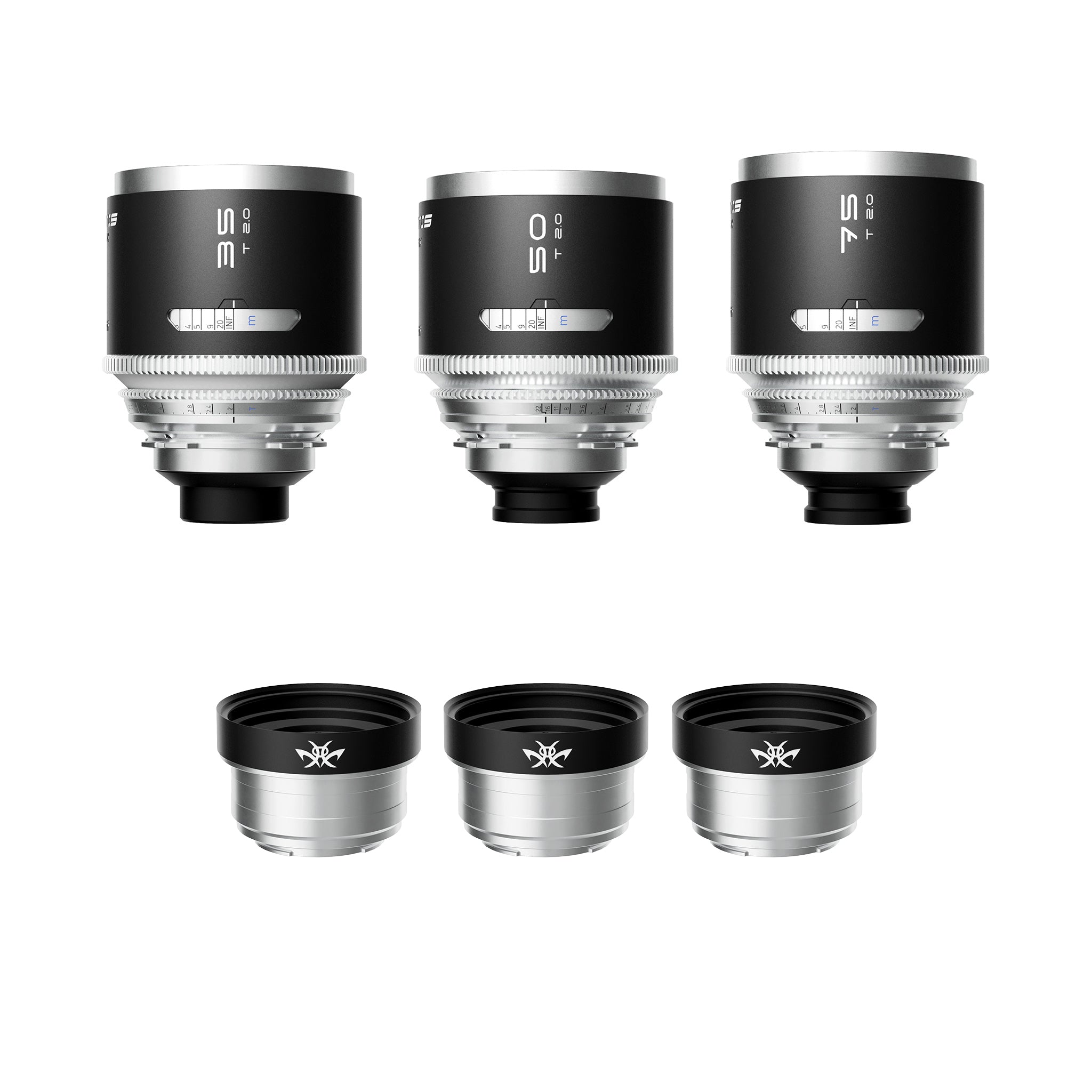 Mantis 1.33X Full Frame Anamorphic 35/50/75 3-lens set (EF/RF/L/X/Z)