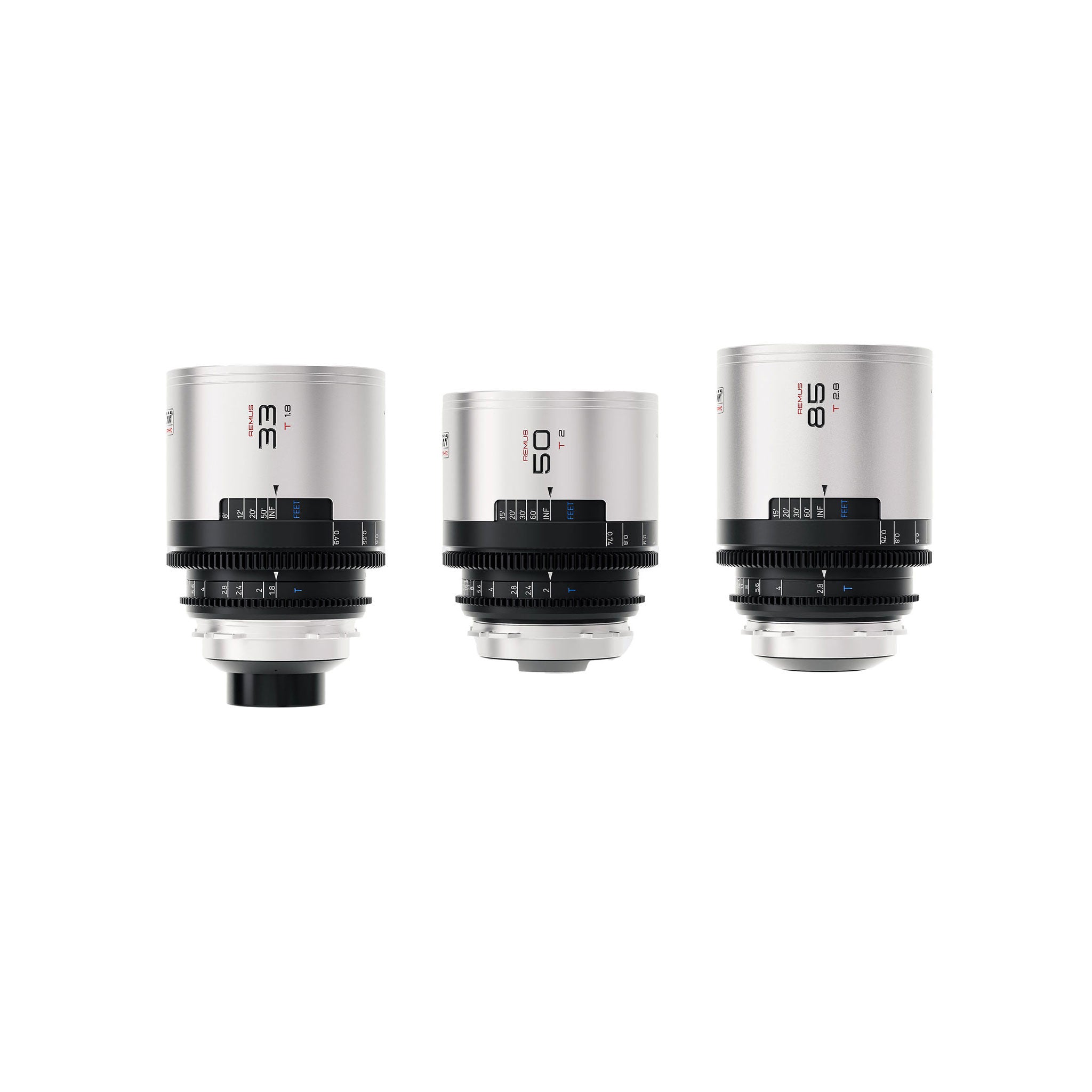 Remus 1.5x Full Frame Anamorphic 3 Lens Set 33/50/85mm (PL)