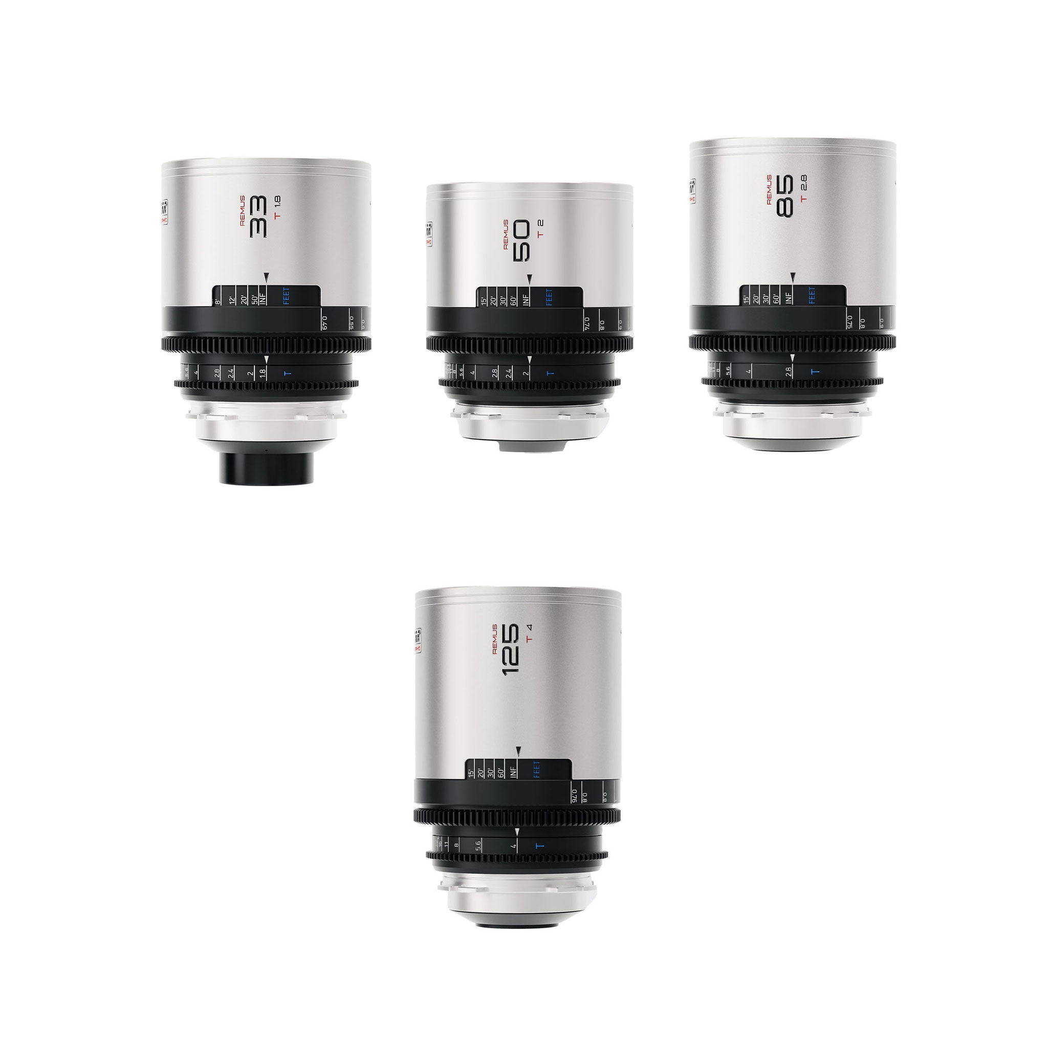 Remus 1.5x Full Frame Anamorphic 4 Lens Set 33/50/85/125mm (PL)